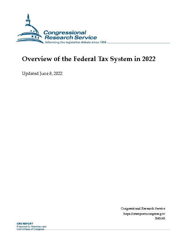 [PDF] Overview of the Federal Tax System in 2022
