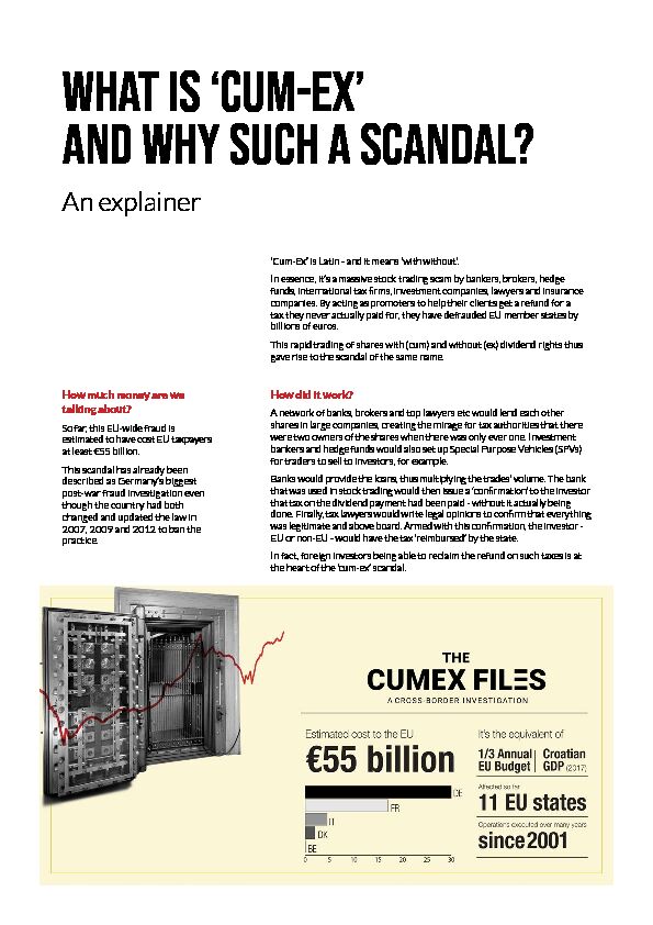 [PDF] What is Cum-Ex and why such a scandal?