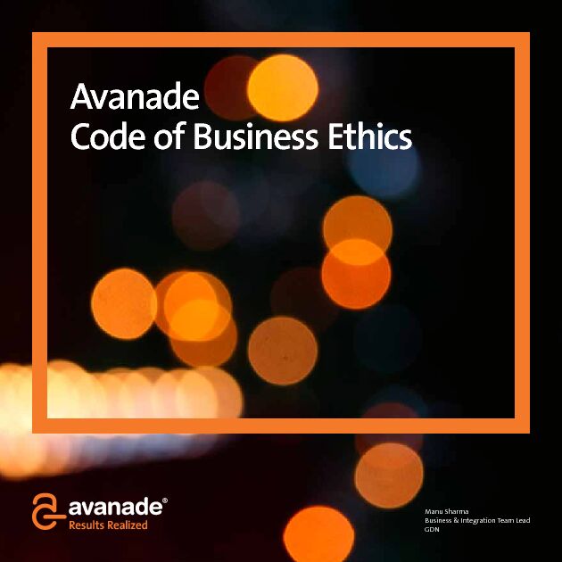 [PDF] Avanade Code of Business Ethics