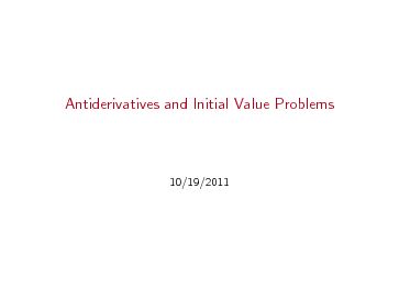 [PDF] Antiderivatives and Initial Value Problems