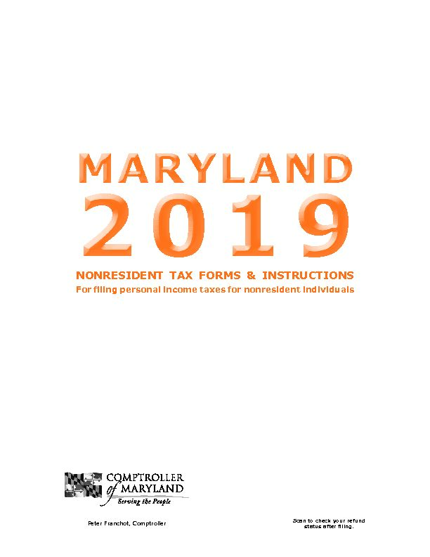 [PDF] Tax Year 2019 - Nonresident Tax Forms & Instructions
