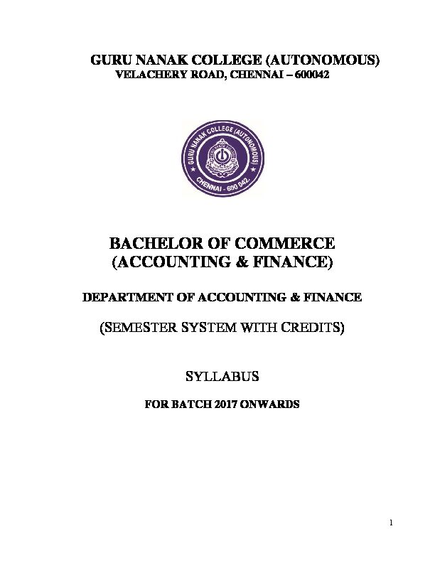 [PDF] BACHELOR OF COMMERCE (ACCOUNTING & FINANCE)