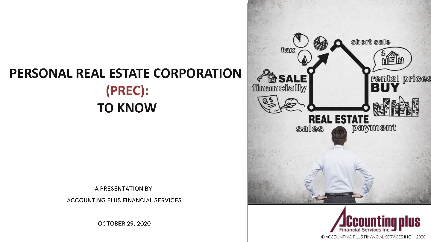 [PDF] PERSONAL REAL ESTATE CORPORATION (PREC): TO KNOW