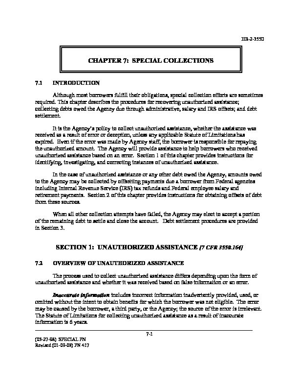 [PDF] CHAPTER 7: SPECIAL COLLECTIONS