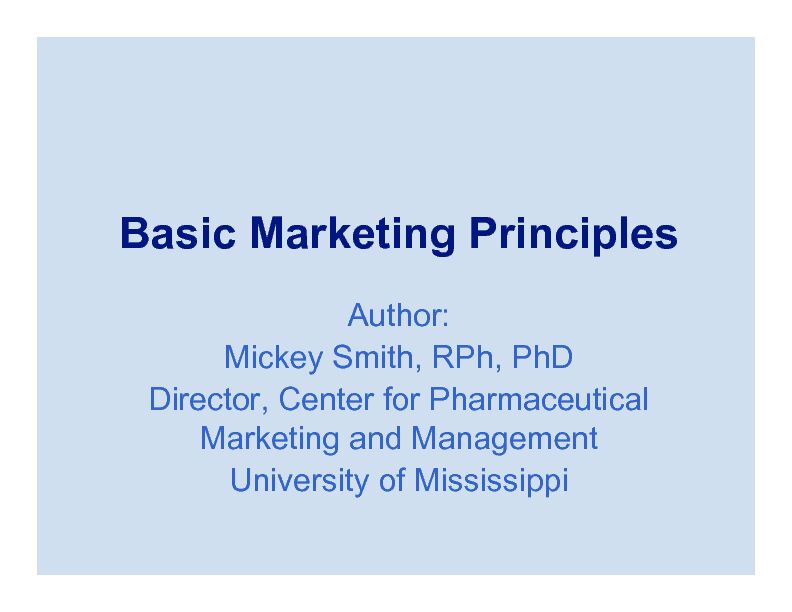 [PDF] Basic Marketing Principles - Mercer University