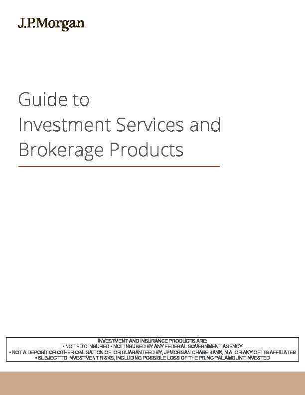 [PDF] Guide to Investment Services and Brokerage Products