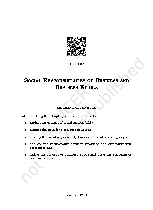 SOCIAL RESPONSIBILITIES OF BUSINESS AND BUSINESS ETHICS