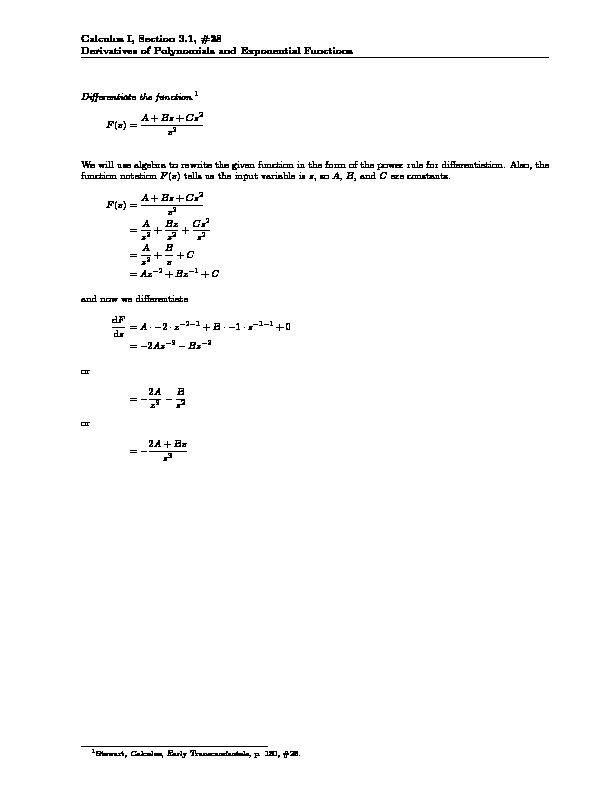 [PDF] Calculus I, Section 31,  