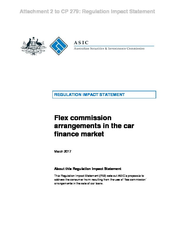 [PDF] Flex commission arrangements in the car finance market - ASIC