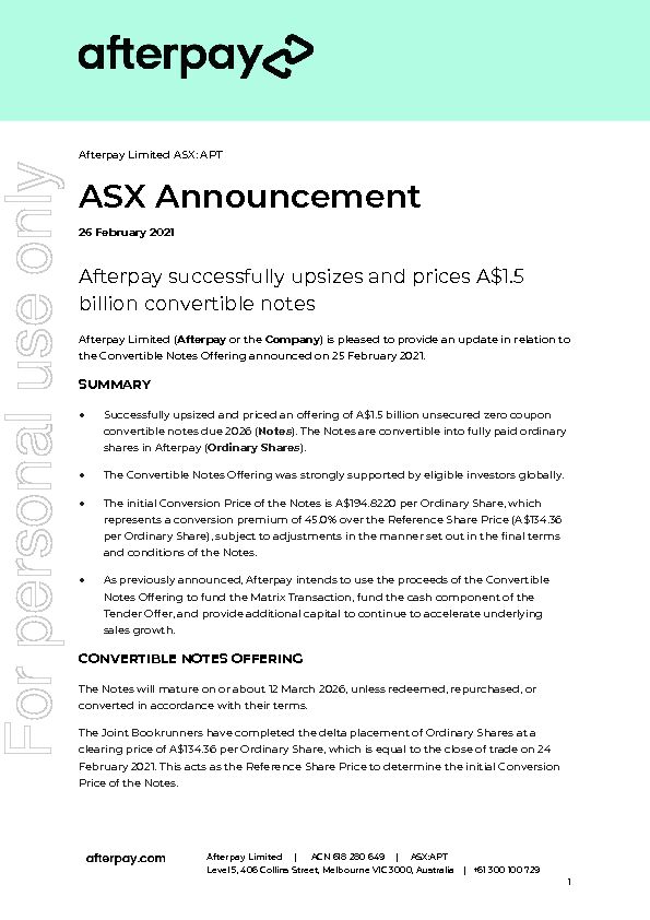 [PDF] ASX Announcement - For personal use only