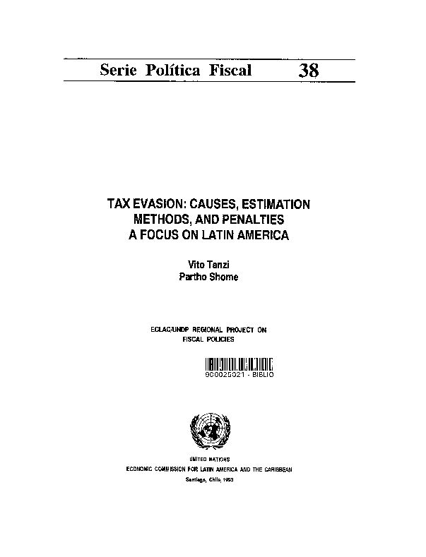 [PDF] tax evasion: causes, estimation methods, and penalties