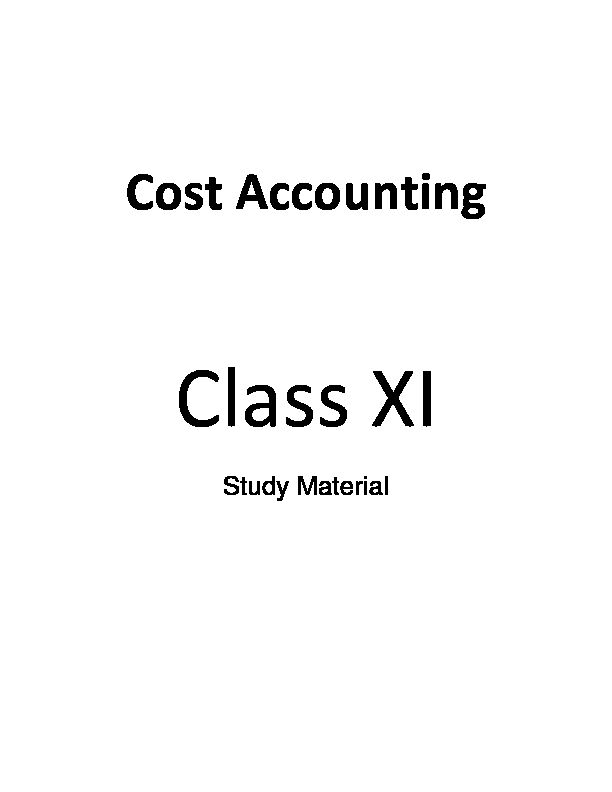 [PDF] Cost Accounting - CBSE Academic