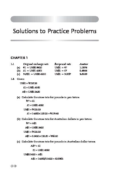 Solutions to Practice Problems - Springer
