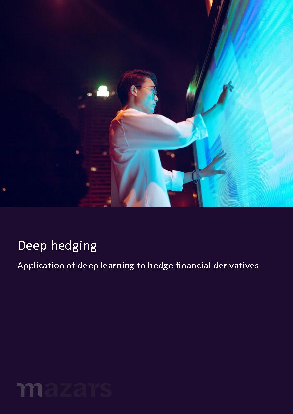 [PDF] application of deep learning to hedge financial derivatives