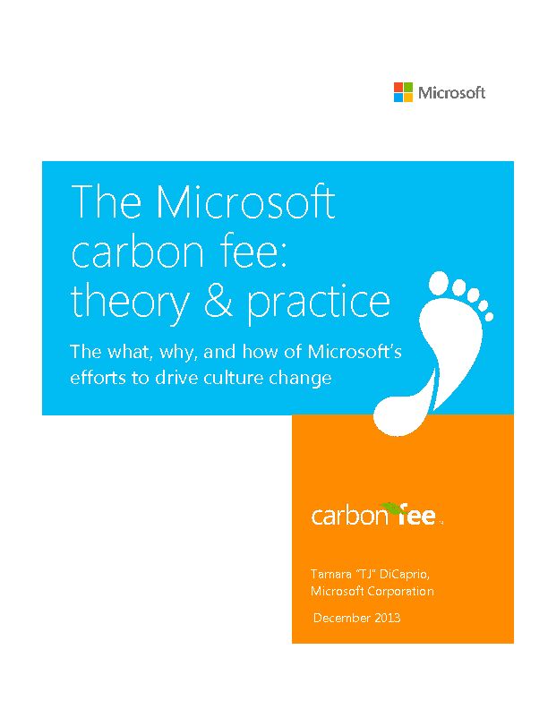 [PDF] The Microsoft carbon fee: theory & practice - Microsoft Download