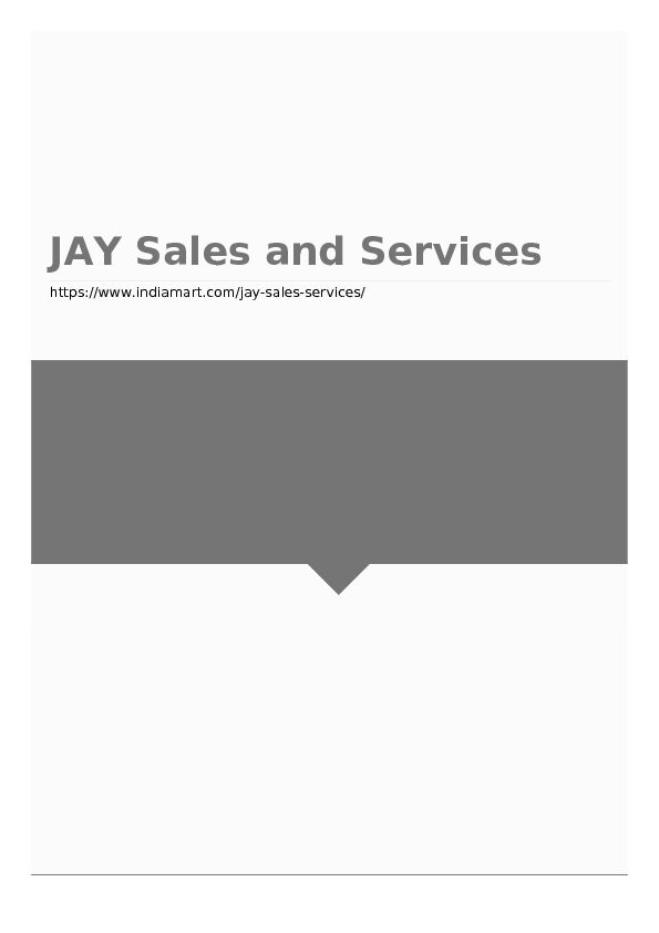 [PDF] JAY Sales and Services - IndiaMART