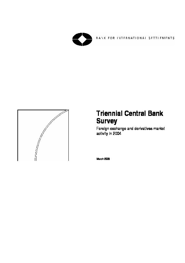 Triennial Central Bank Survey 2004 - BIS - March 2005