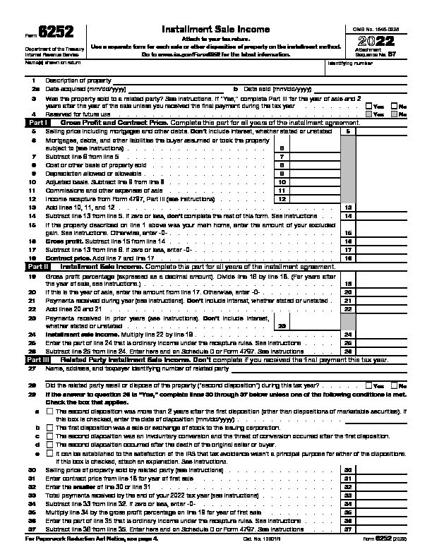 [PDF] Installment Sale Income - Internal Revenue Service