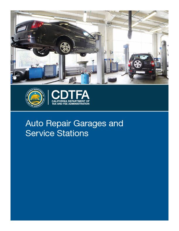 Publication 25 Auto Repair Garages and Service Stations