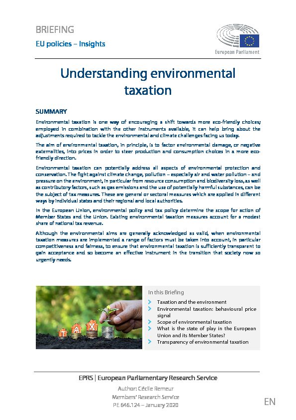 [PDF] Understanding environmental taxation - European Parliament