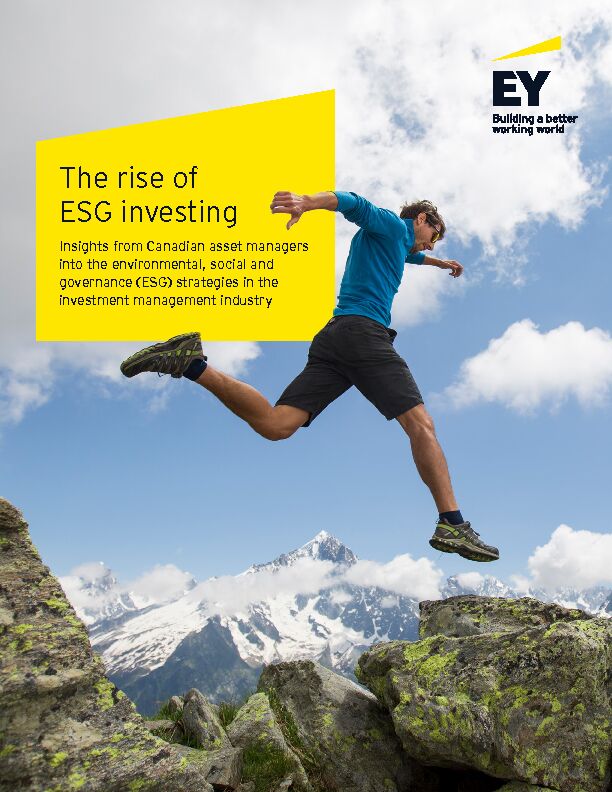 The rise of ESG investing - EY