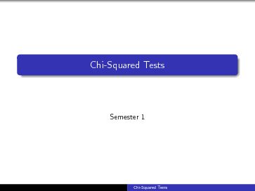 Chi-Squared Tests