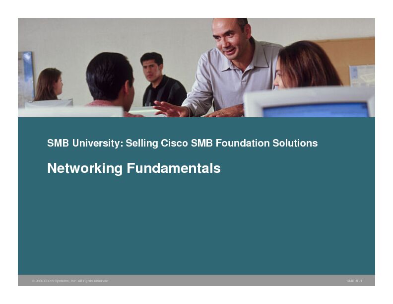 [PDF] Networking Fundamentals - Cisco