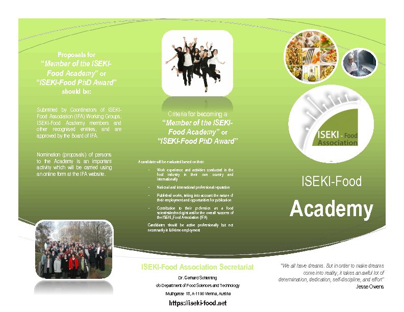 Academy - ISEKI-Food Association