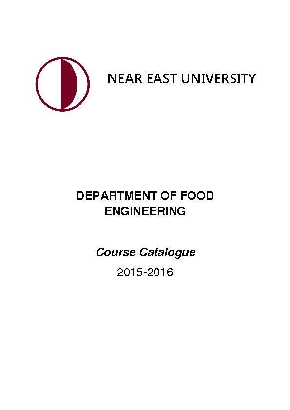 [PDF] Department-of-Food-Engineeringpdf - NEAR EAST UNIVERSITY