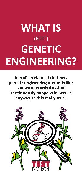 [PDF] What is (not) genetic engineering? - testbiotech