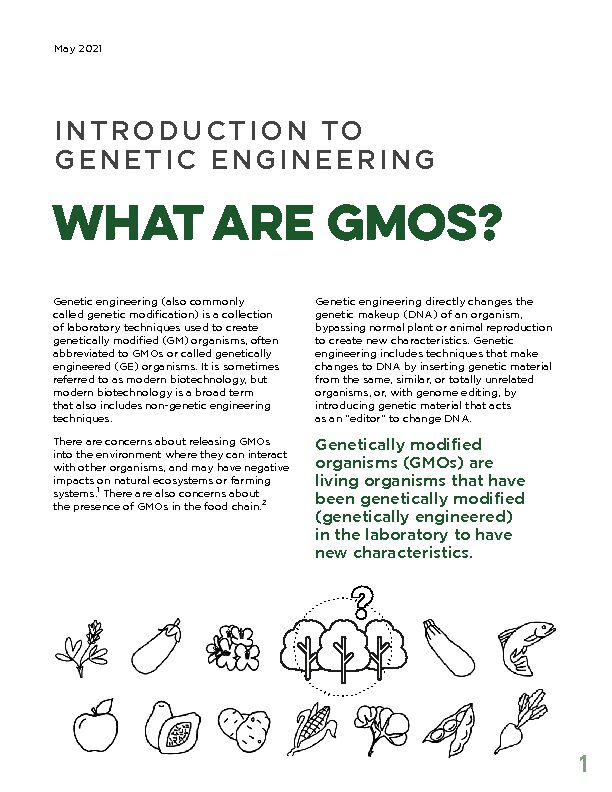 [PDF] What are GMOs? - Canadian Biotechnology Action Network