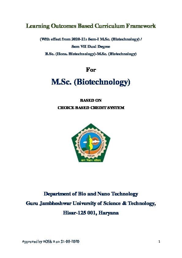[PDF] MSc (Biotechnology)