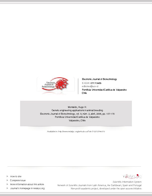 [PDF] RedalycGenetic engineering applications in animal breeding
