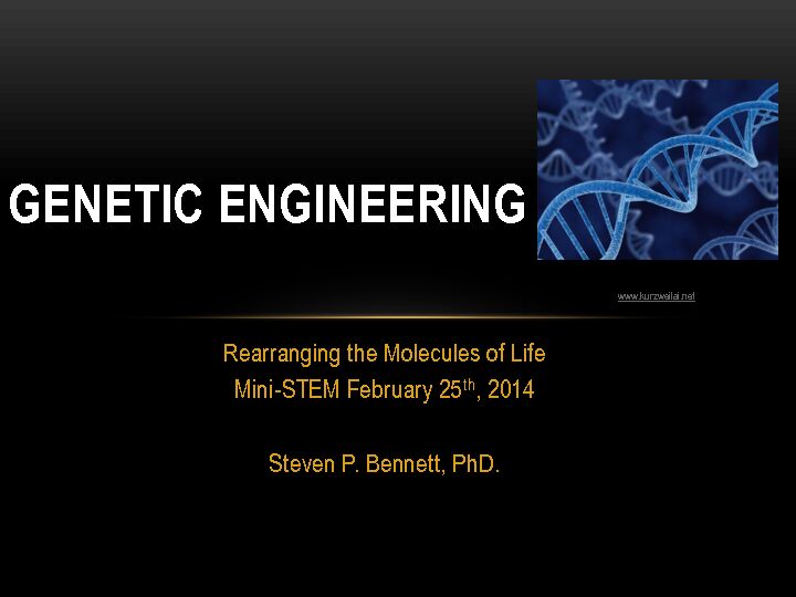 [PDF] GENETIC ENGINEERING