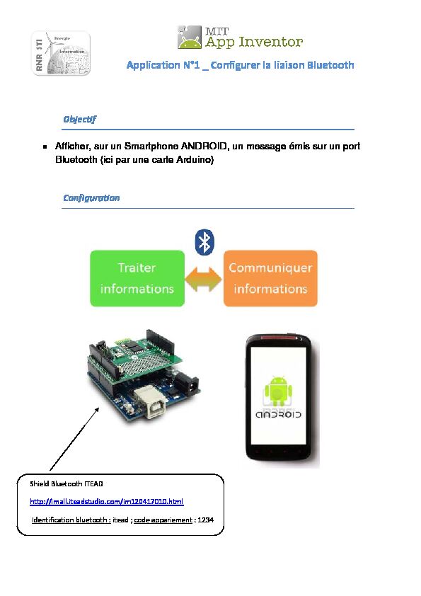 [PDF] Application N°1 _ Configurer la liaison Bluetooth - Eduscol