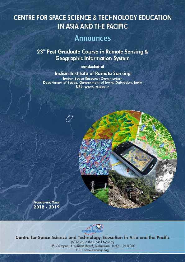 [PDF] Twenty Third Post Graduate Course on Remote Sensing and GIS