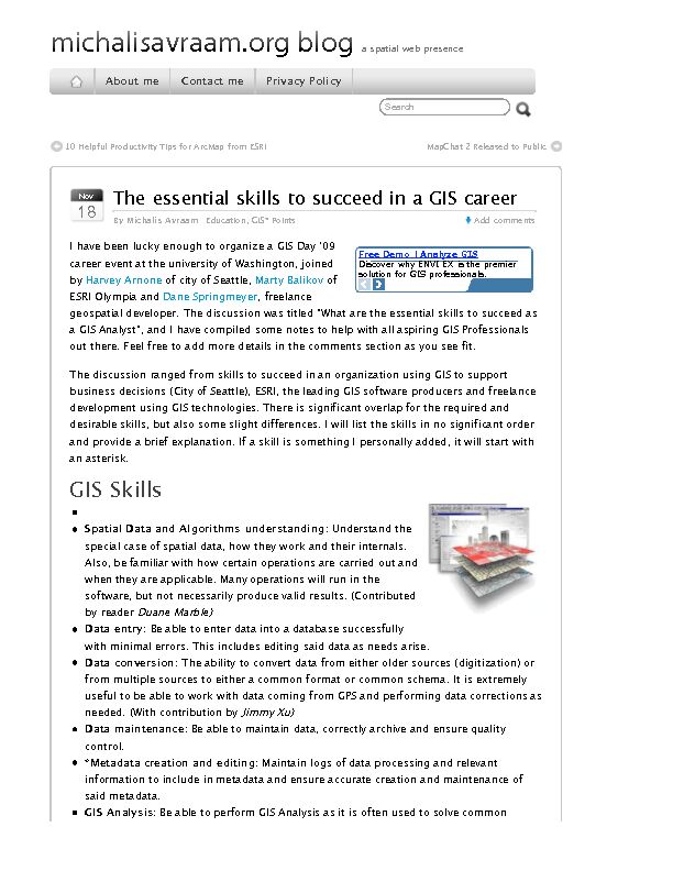 [PDF] The essential skills to succeed in a GIS career