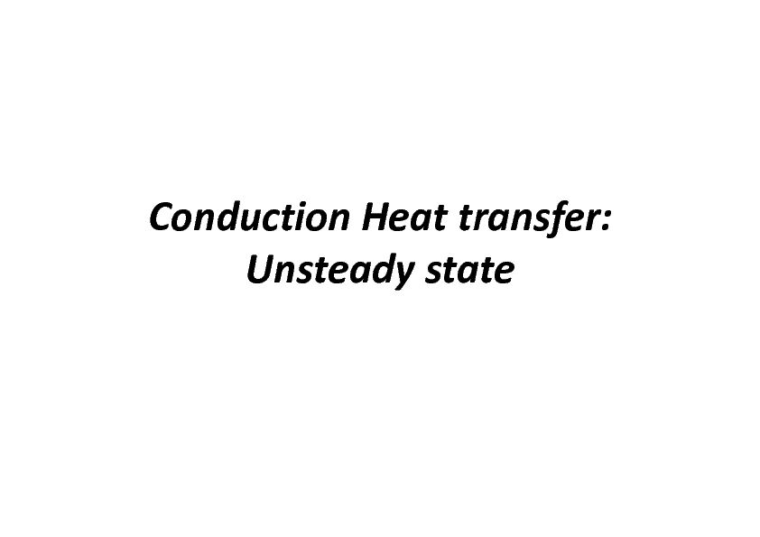 [PDF] Conduction Heat transfer: Unsteady state