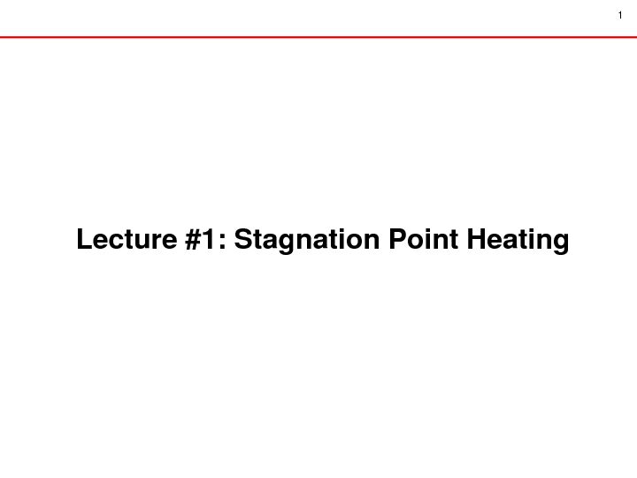 [PDF] Lecture  : Stagnation Point Heating - NASA