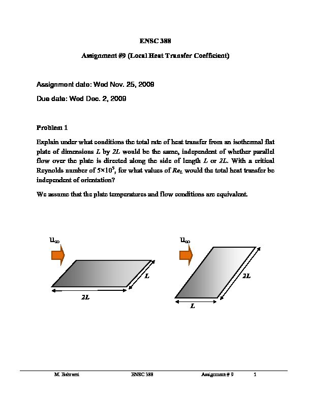 [PDF] ENSC 388 Assignment  	 (Local Heat Transfer Coefficient)