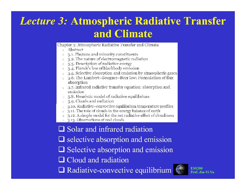 [PDF] Lecture 3: Atmospheric Radiative Transfer and Climate - UCI ESS