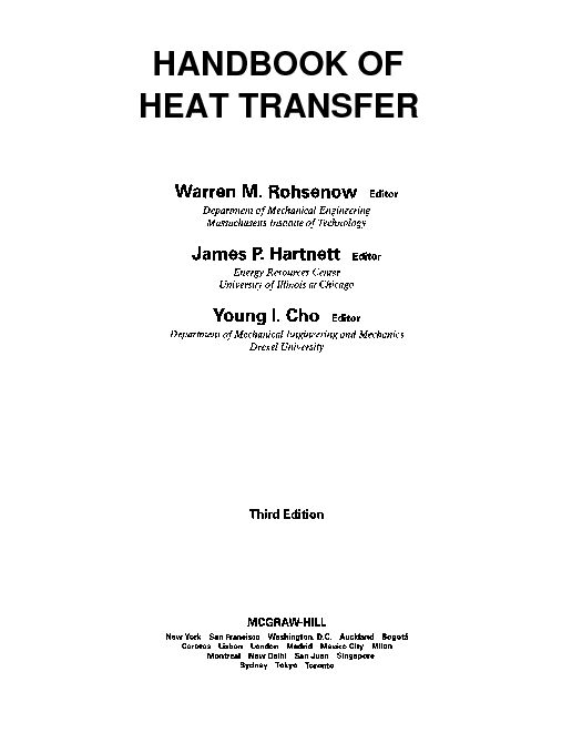 [PDF] HANDBOOK OF HEAT TRANSFER - Free