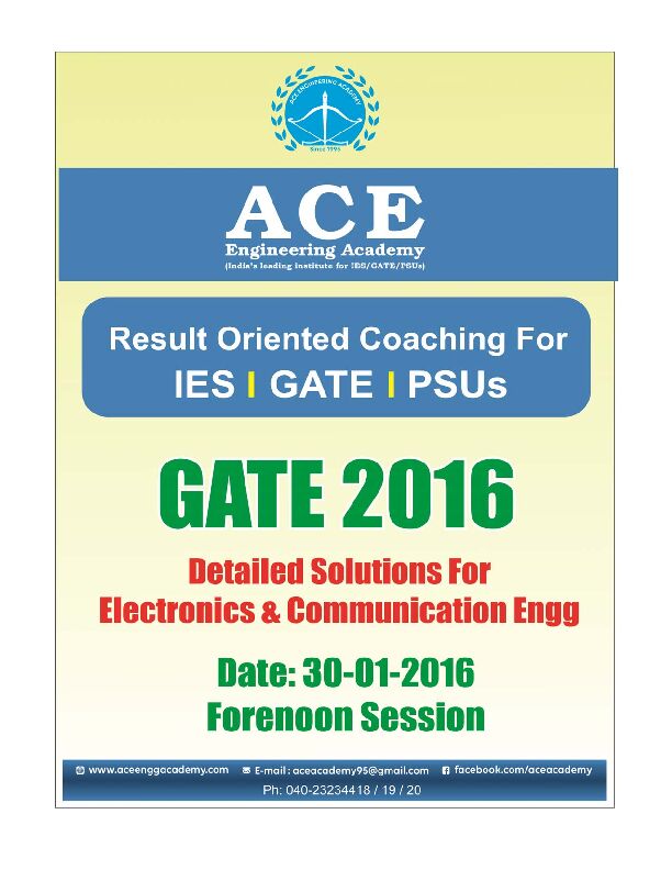 [PDF] Gate 2016 – ECE – Set 1 - ACE Engineering Academy