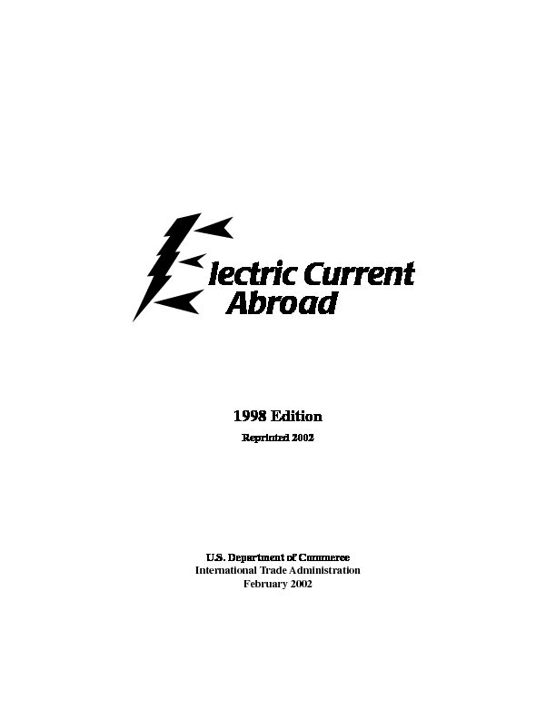 [PDF] Electric Current Abroad, 2002 edition - Tronair