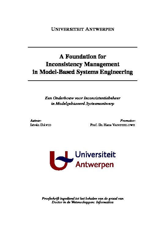 A Foundation for Inconsistency Management in Model-Based