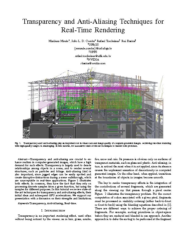 [PDF] Transparency and Anti-Aliasing Techniques for Real-Time Rendering