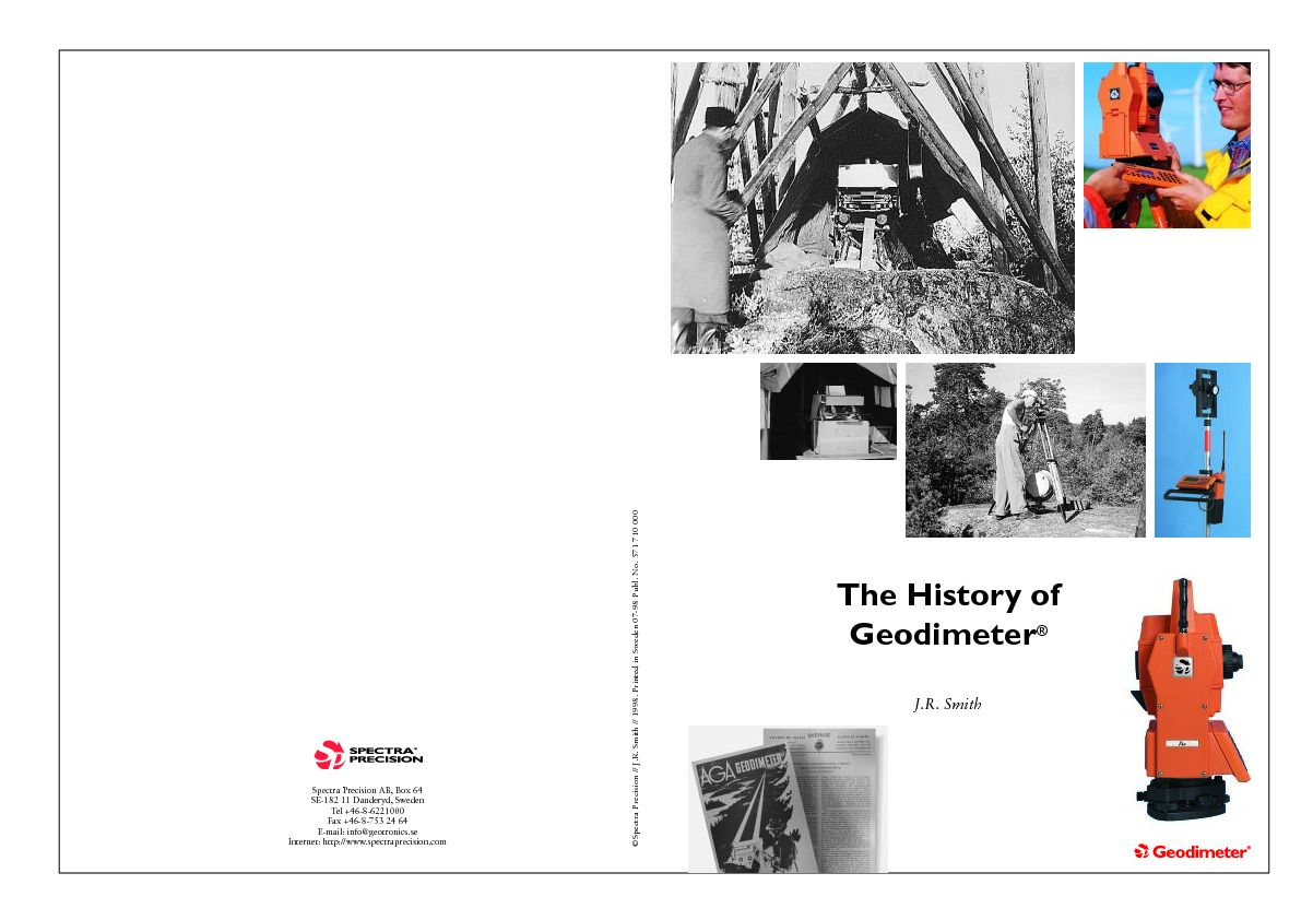 [PDF] The History of Geodimeter® - Geotronics