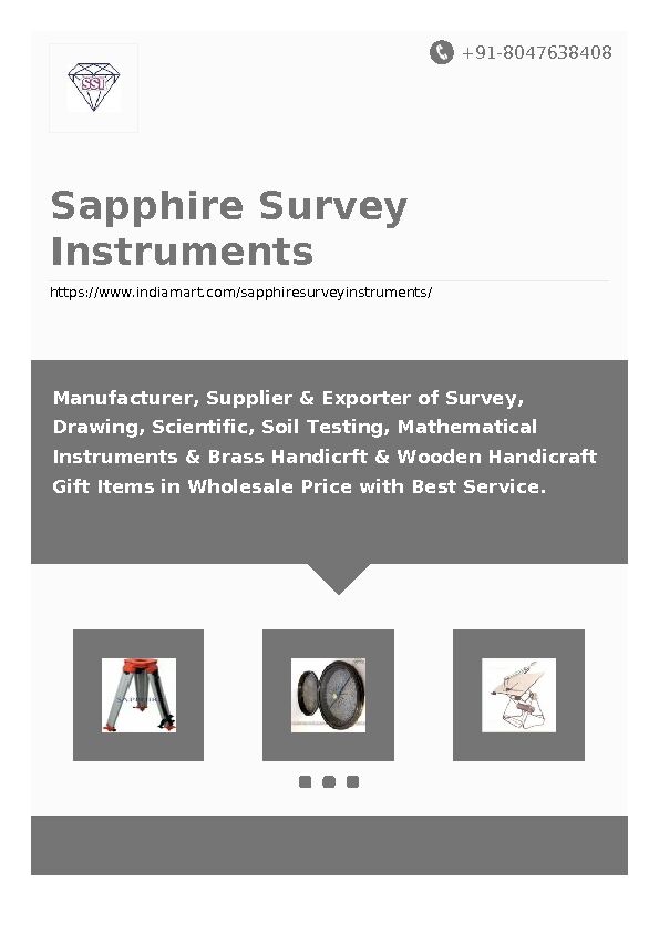 [PDF] Sapphire Survey Instruments - IndiaMART