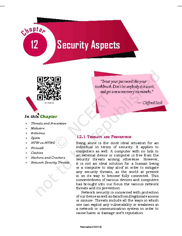 [PDF] Security Aspects 12 - NCERT