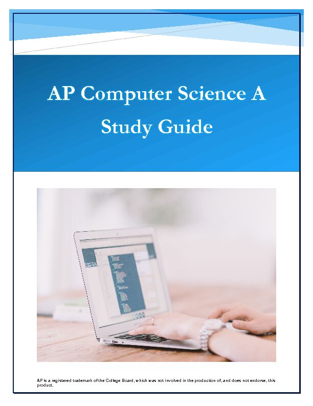[PDF] AP Computer Science A Study Guide